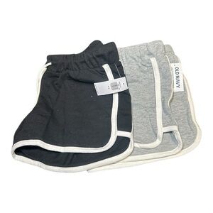 Bundle Of Two Old Navy Gray French Terry Dolphin-Hem Cheer Shorts Size M (8)